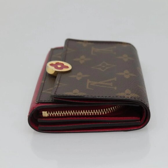 LOUIS VUITTON Monogram Portefeuille Flor Compact Wallet Fuchsia M64588 LV 128881 - Picture 7 of 14